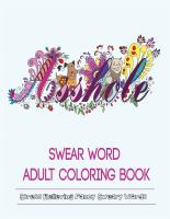 Swear Word Adult Coloring Books: Stress Relieving Fancy Swears Patterns by Color mom